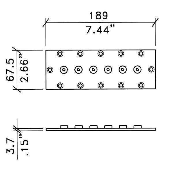 Main product image for Penn-Elcom R1439Z Backplate For R1438 Flying Track 262-068